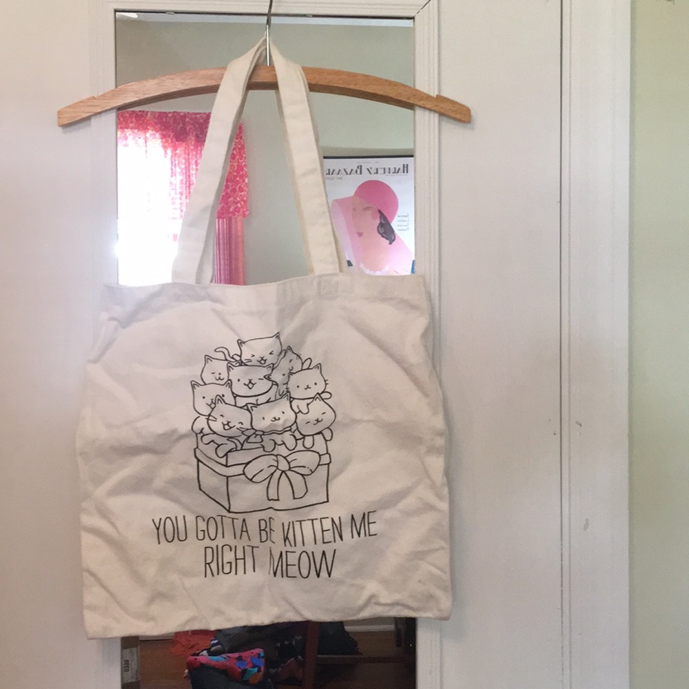 Forever 21 kitten tote bag